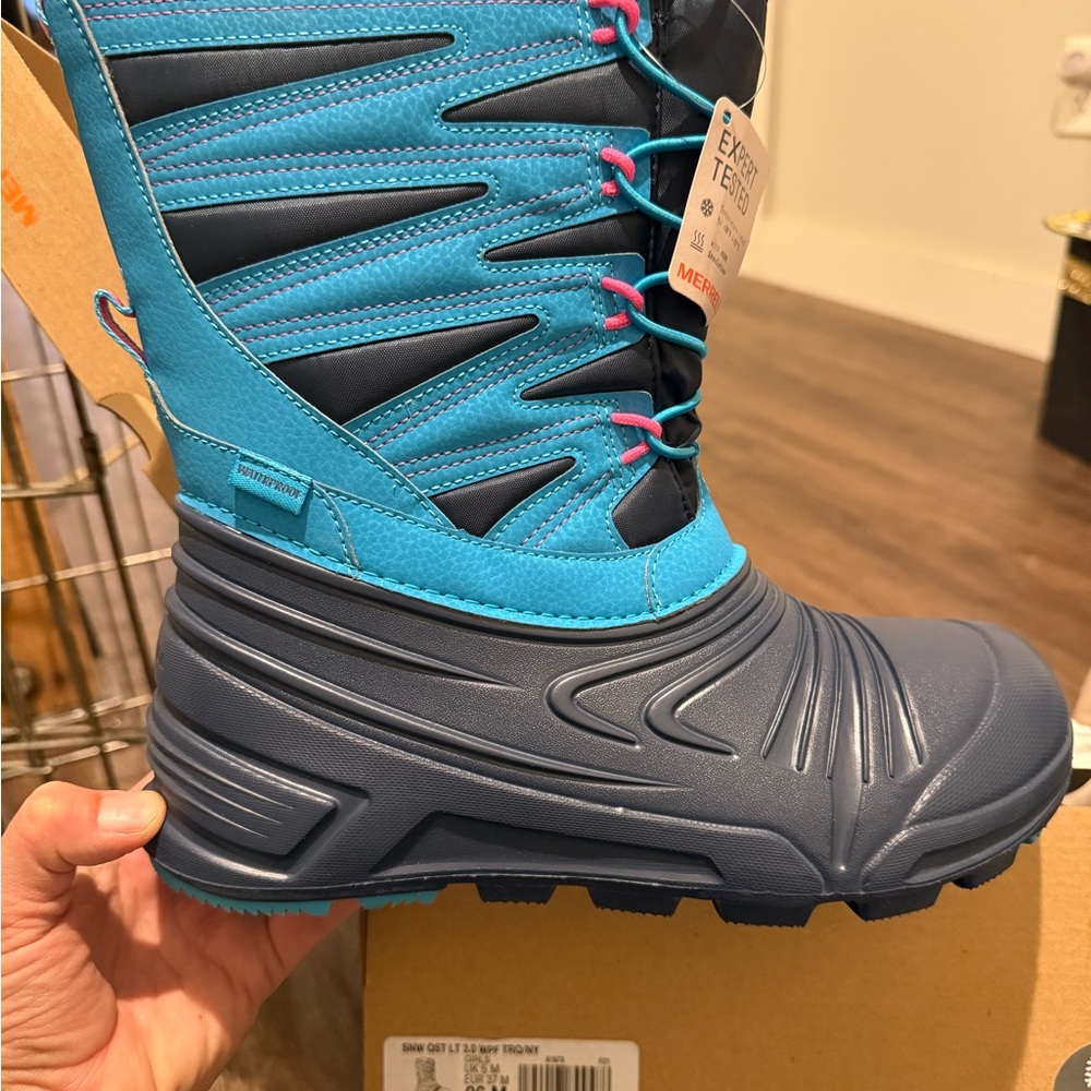 Merrell snow quest lt 3.0 waterproof snow boot size girls 6 NEW